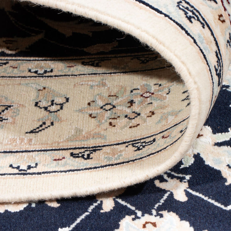 Alfombra Persa - Nain - Real - 155 x 105 cm - azul oscuro