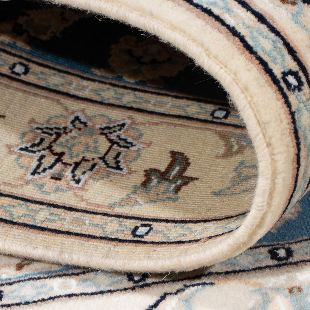 Alfombra Persa - Nain - Prima - 120 x 77 cm - azul claro