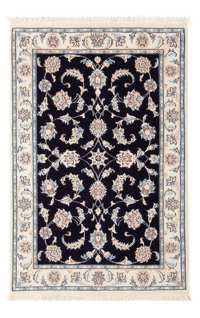 Alfombra Persa - Nain - Prima - 125 x 80 cm - azul oscuro