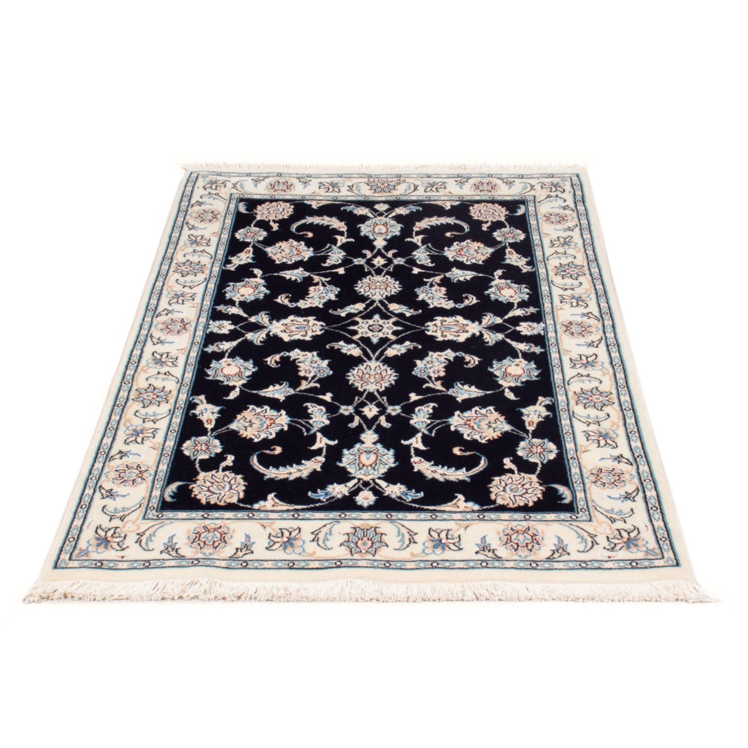 Alfombra Persa - Nain - Prima - 125 x 80 cm - azul oscuro
