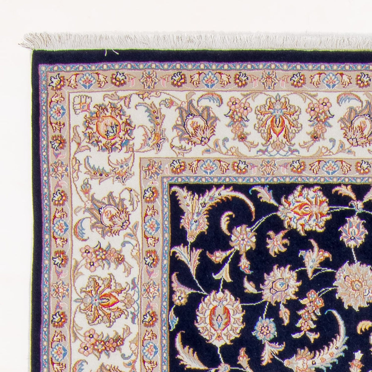 Alfombra Persa - Tabriz - Real - 245 x 170 cm - azul oscuro