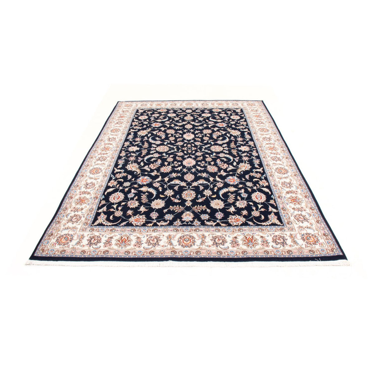 Alfombra Persa - Tabriz - Real - 245 x 170 cm - azul oscuro