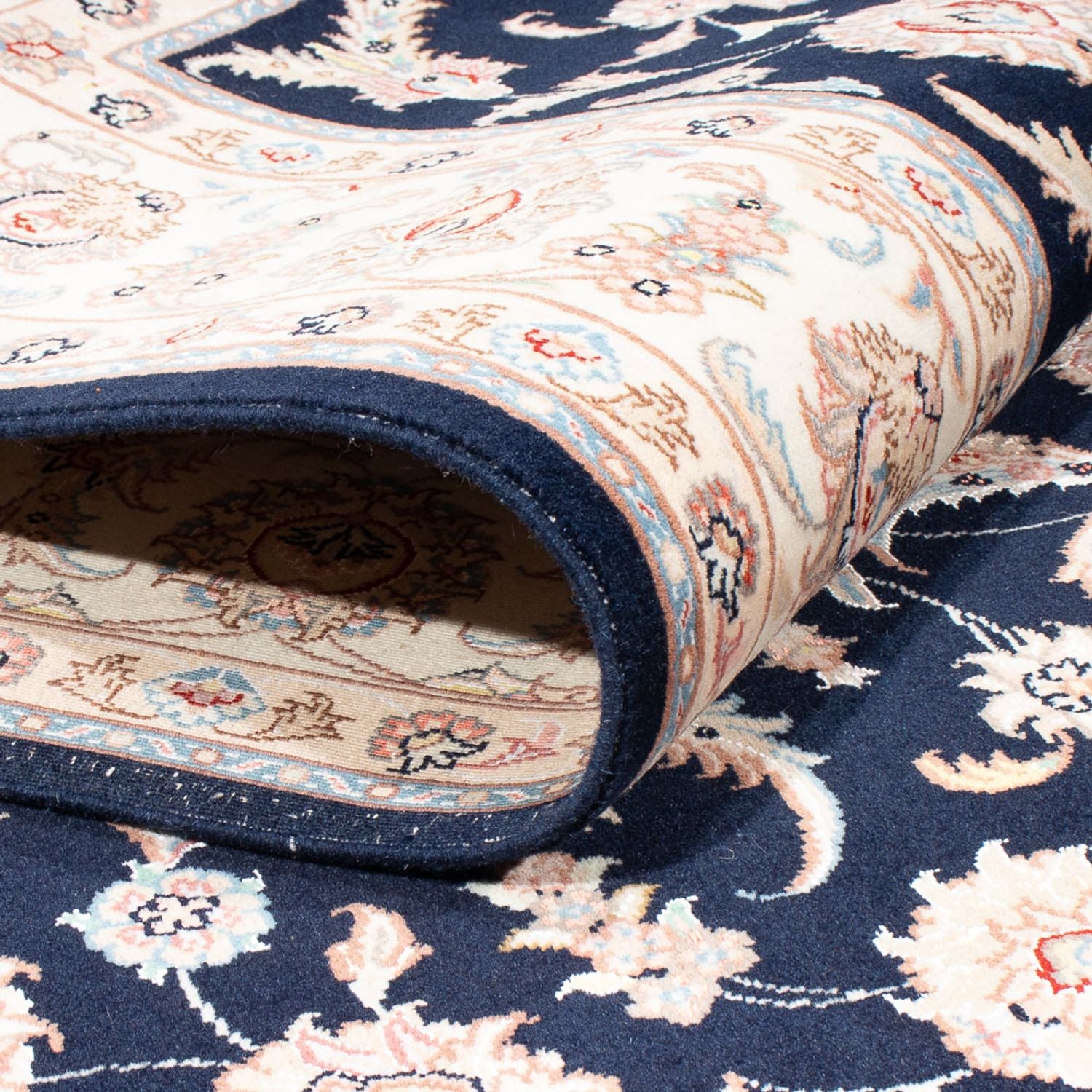 Alfombra Persa - Tabriz - Real - 234 x 167 cm - azul oscuro