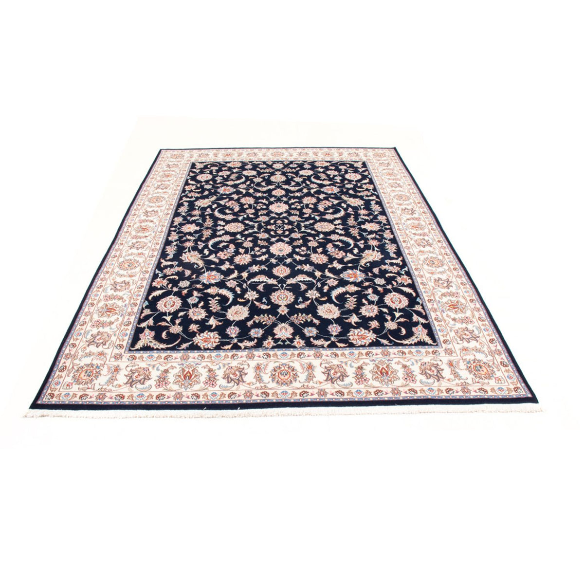 Alfombra Persa - Tabriz - Real - 241 x 168 cm - azul oscuro