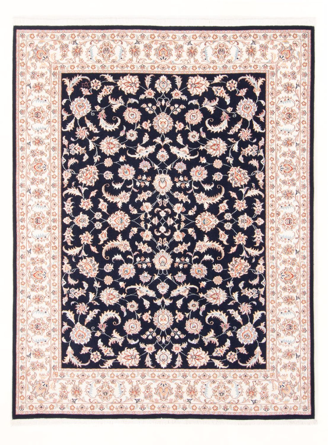 Alfombra Persa - Tabriz - Real - 197 x 149 cm - azul oscuro