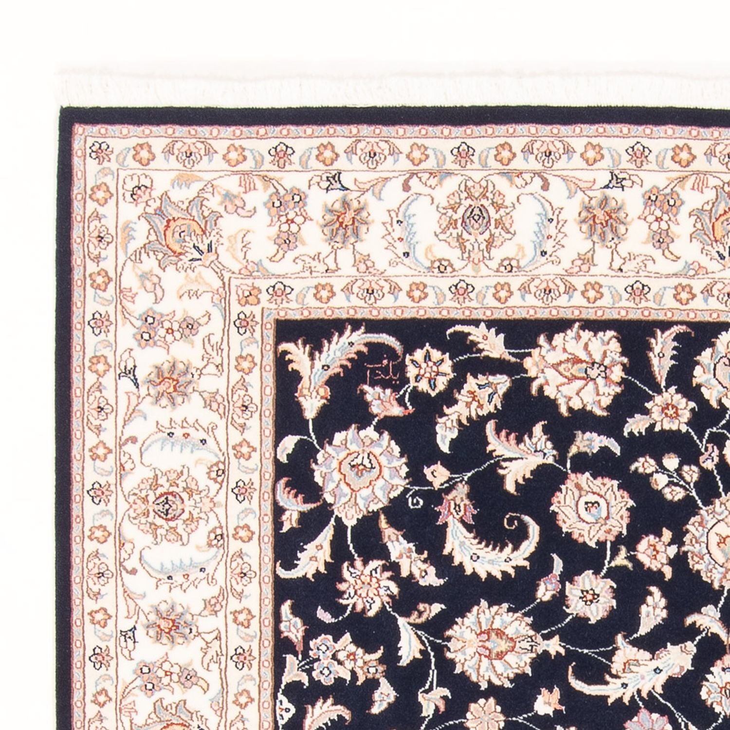 Alfombra Persa - Tabriz - Real - 197 x 149 cm - azul oscuro
