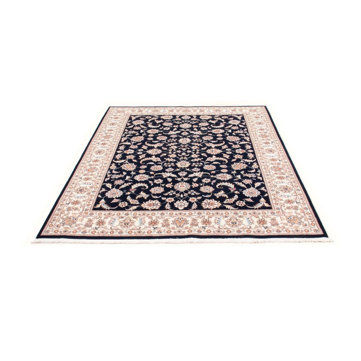 Alfombra Persa - Tabriz - Real - 197 x 149 cm - azul oscuro