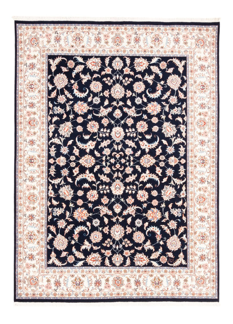 Alfombra persa - Tabriz - 200 x 149 cm - azul oscuro