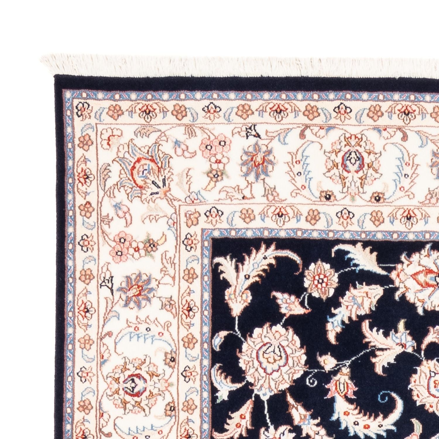 Alfombra persa - Tabriz - 200 x 149 cm - azul oscuro