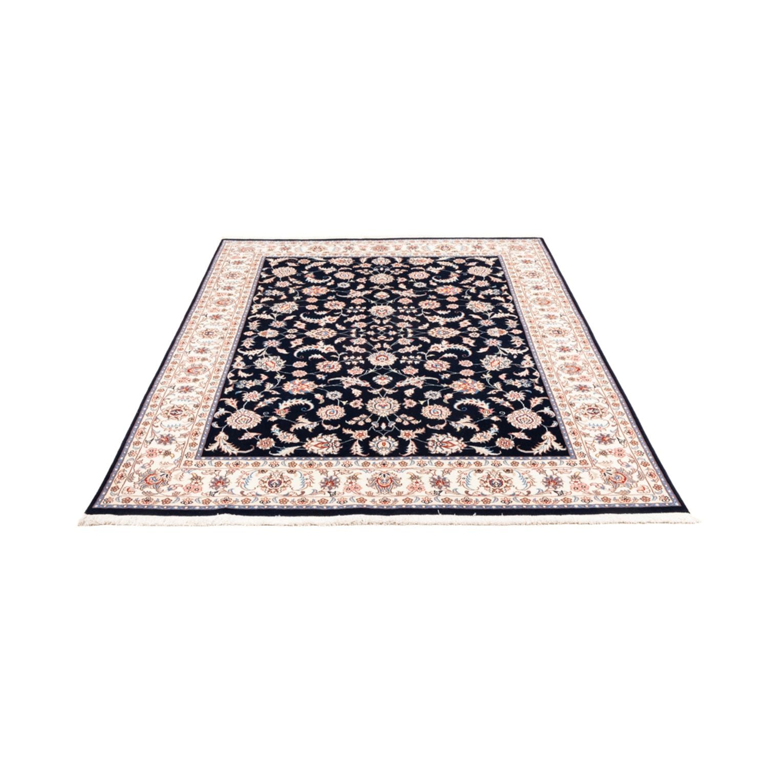 Alfombra persa - Tabriz - 200 x 149 cm - azul oscuro