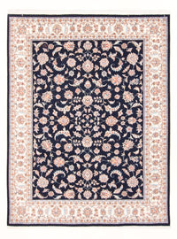 Alfombra Persa - Tabriz - Real - 196 x 150 cm - azul oscuro