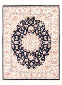 Alfombra Persa - Tabriz - Real - 199 x 147 cm - azul oscuro