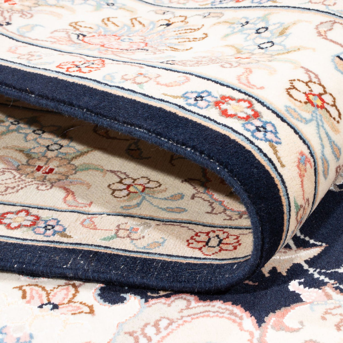 Alfombra Persa - Tabriz - Real - 199 x 147 cm - azul oscuro