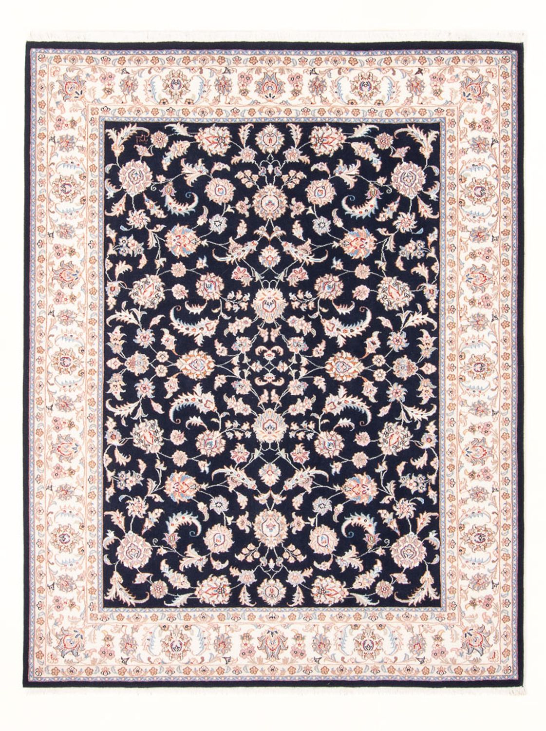 Alfombra Persa - Tabriz - Real - 202 x 151 cm - azul oscuro