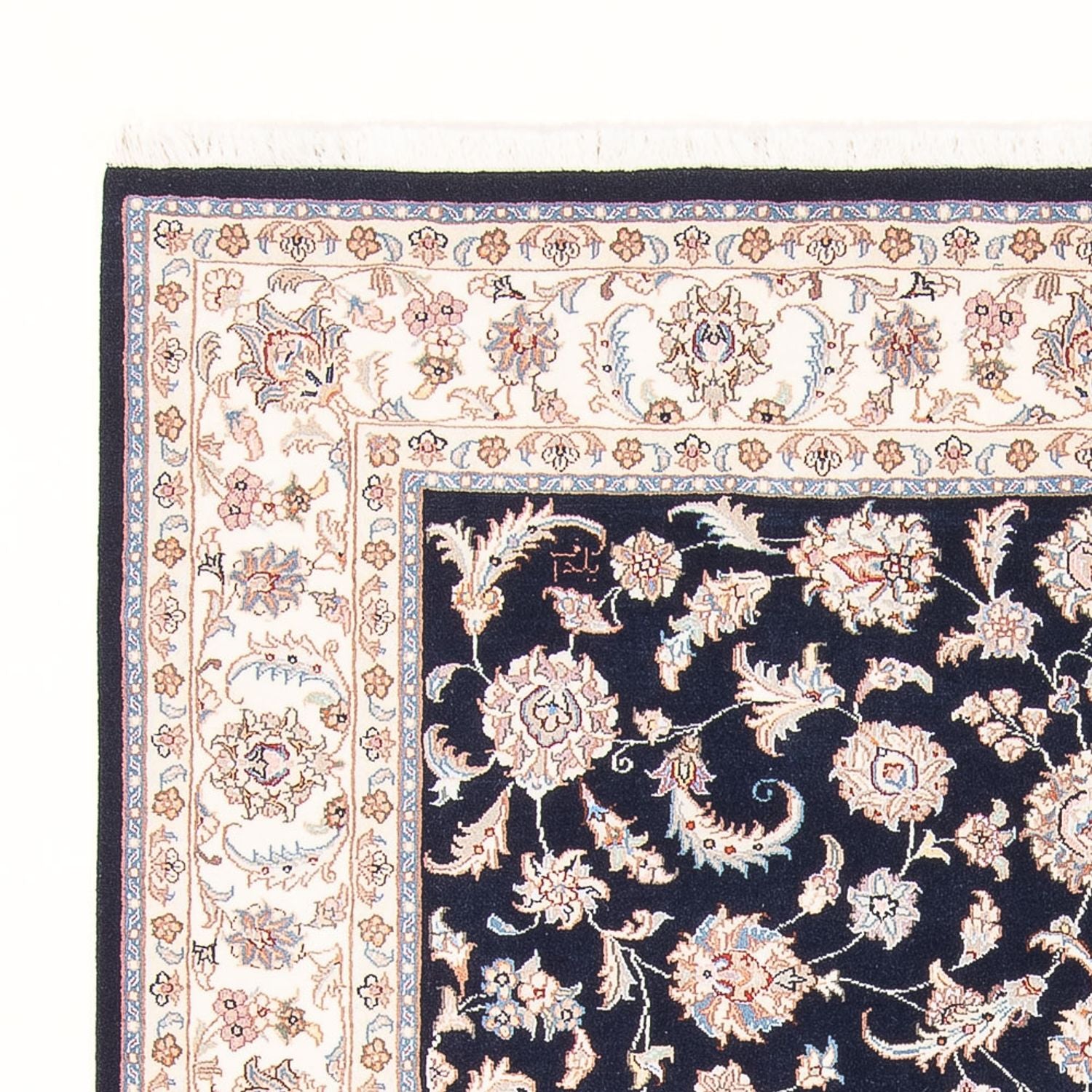 Alfombra Persa - Tabriz - Real - 202 x 151 cm - azul oscuro