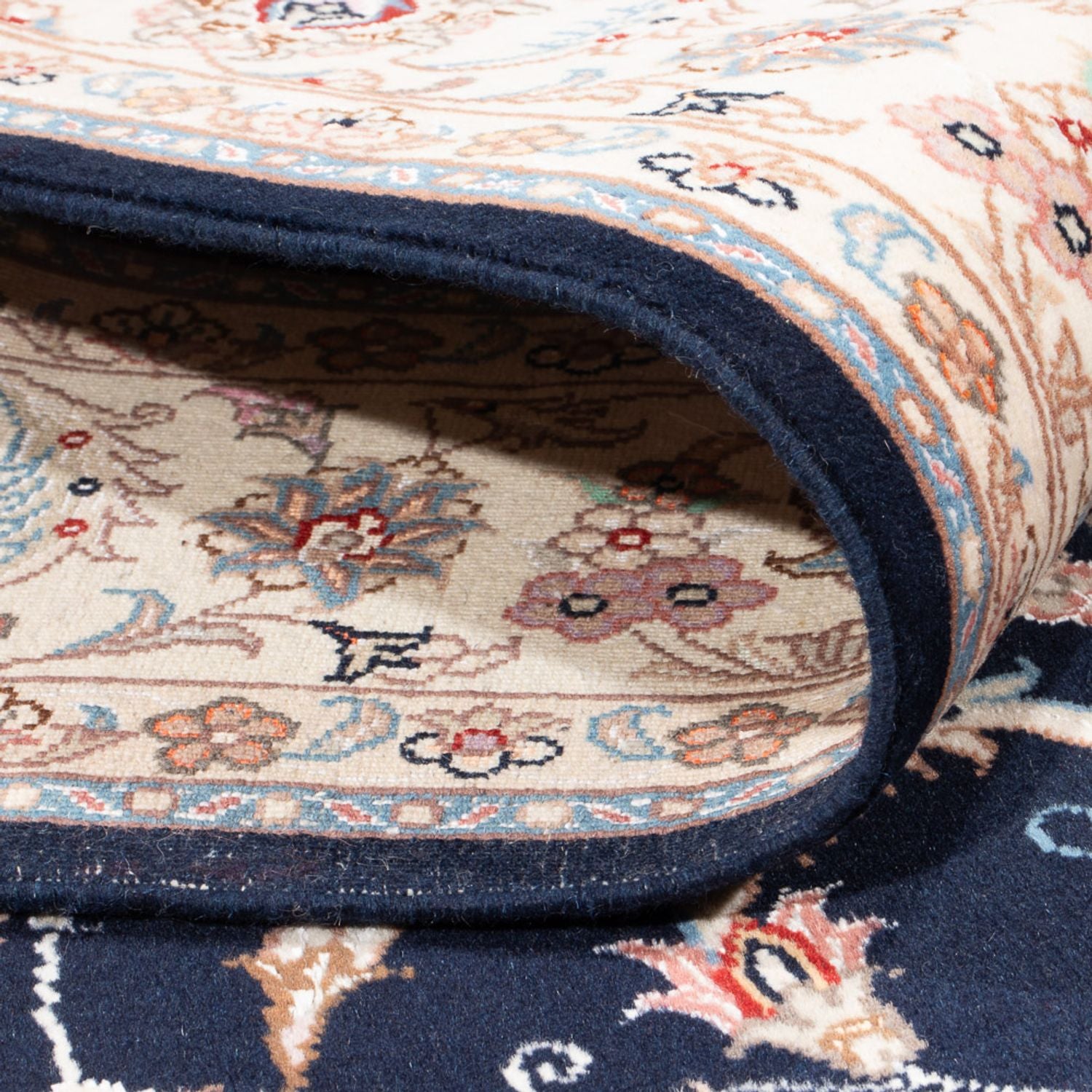 Alfombra Persa - Tabriz - Real - 200 x 149 cm - azul oscuro