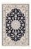 Alfombra Persa - Nain - Prima - 122 x 81 cm - azul oscuro