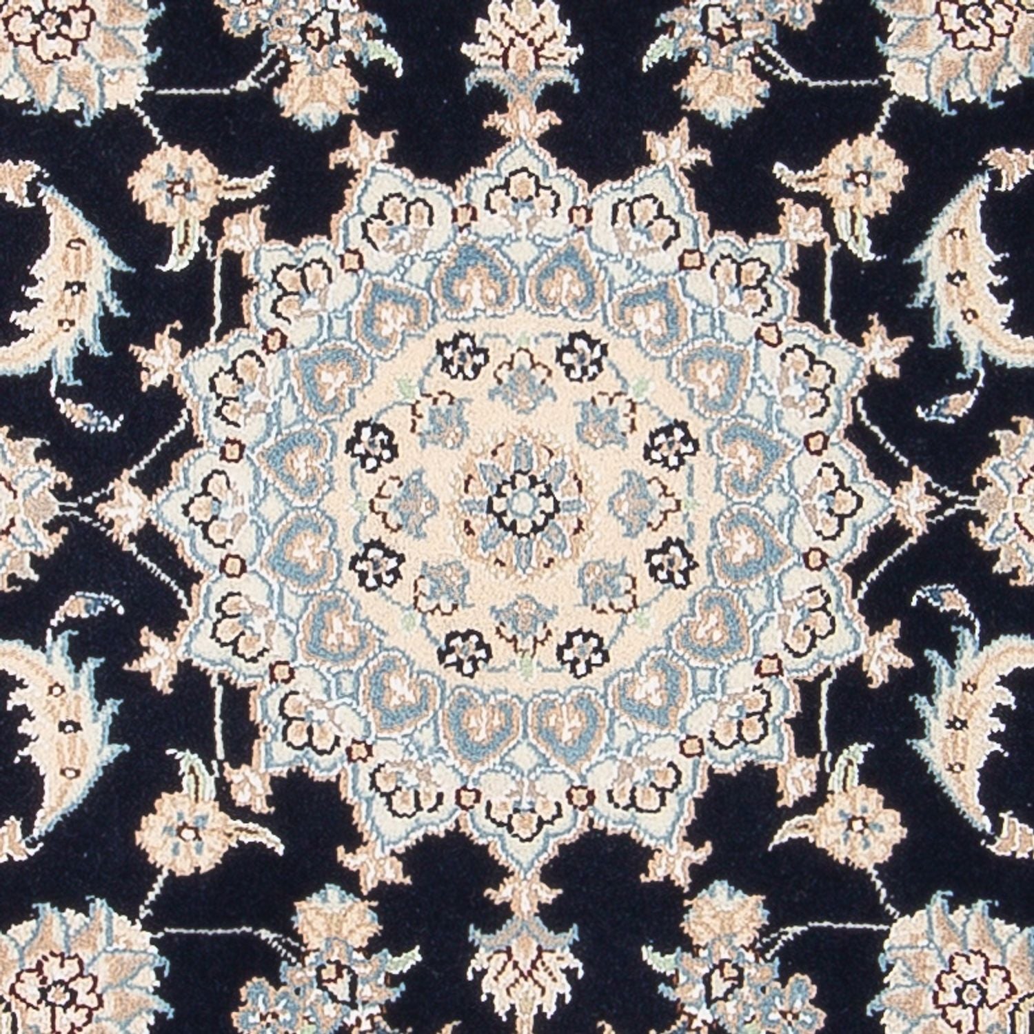 Alfombra Persa - Nain - Prima - 122 x 81 cm - azul oscuro