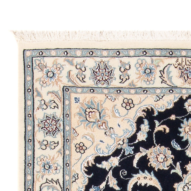 Alfombra Persa - Nain - Prima - 122 x 81 cm - azul oscuro