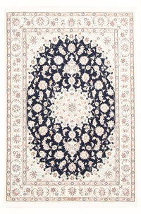 Alfombra Persa - Nain - Real - 173 x 121 cm - azul oscuro