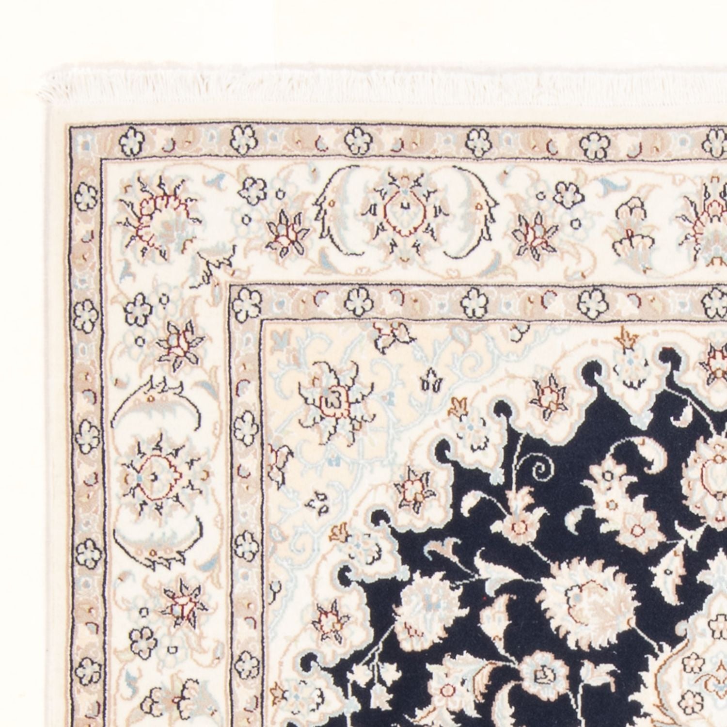 Alfombra Persa - Nain - Real - 173 x 121 cm - azul oscuro