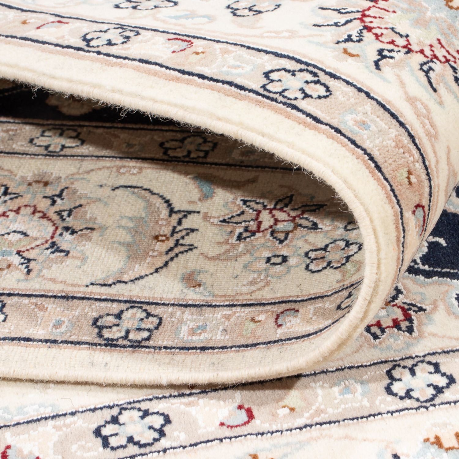 Alfombra Persa - Nain - Real - 173 x 121 cm - azul oscuro