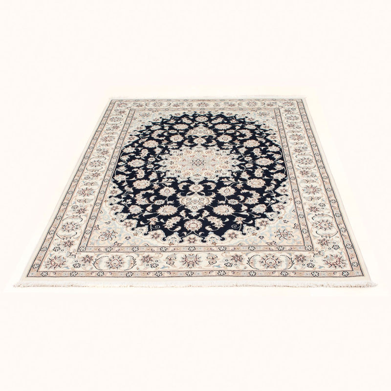 Alfombra Persa - Nain - Real - 173 x 121 cm - azul oscuro