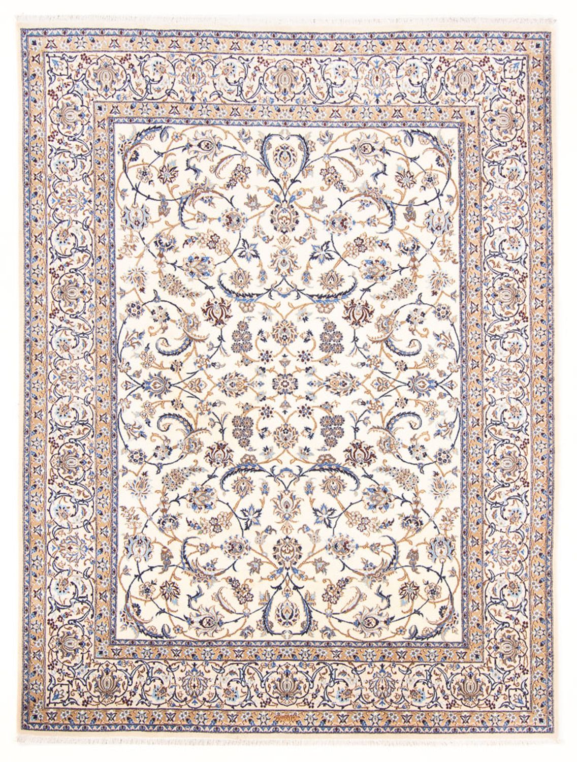Alfombra Persa - Nain - Real - 278 x 200 cm - crema