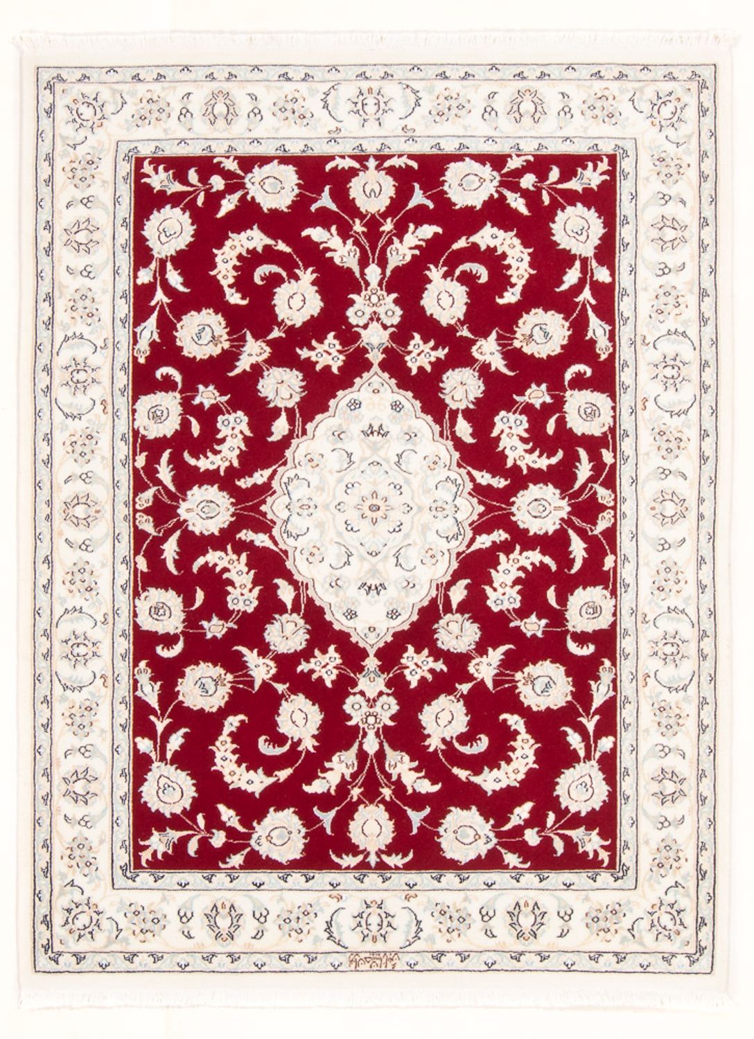 Alfombra Persa - Nain - Real - 152 x 107 cm - rojo