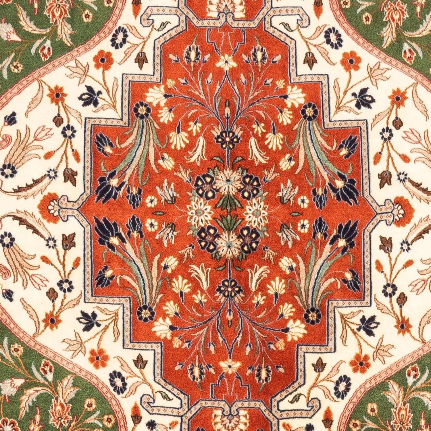 Alfombra persa - Ghom - 230 x 172 cm - verde