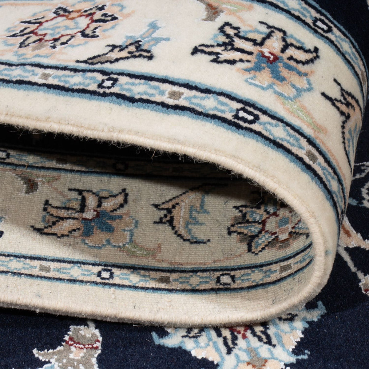 Alfombra Persa - Nain - Prima - 121 x 78 cm - azul oscuro