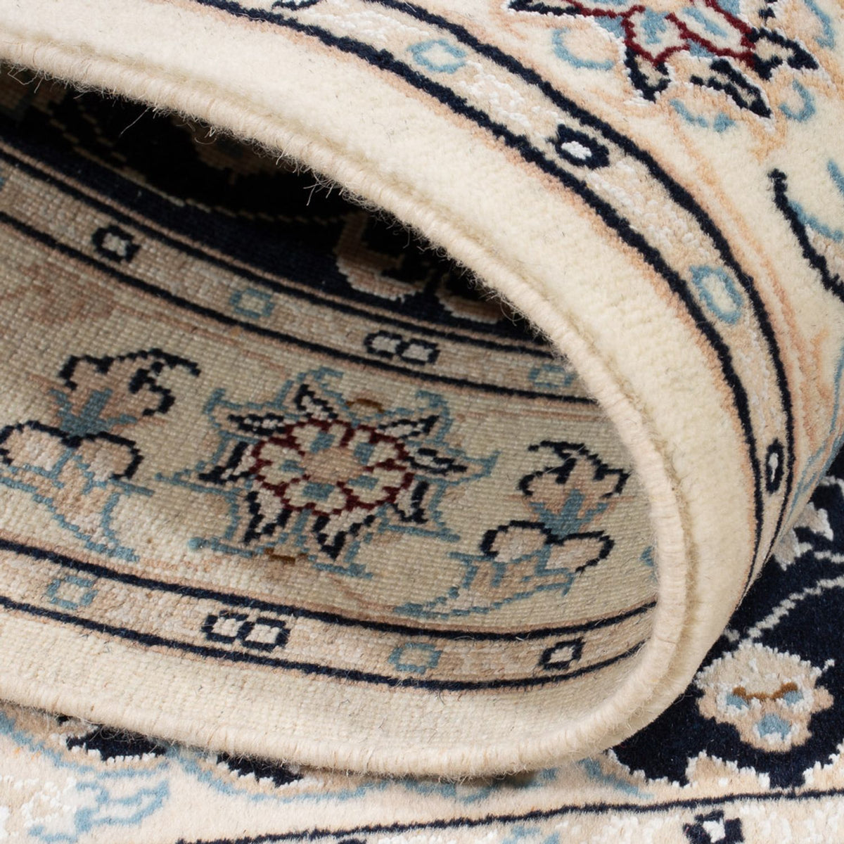 Alfombra Persa - Nain - Prima - 123 x 83 cm - azul oscuro