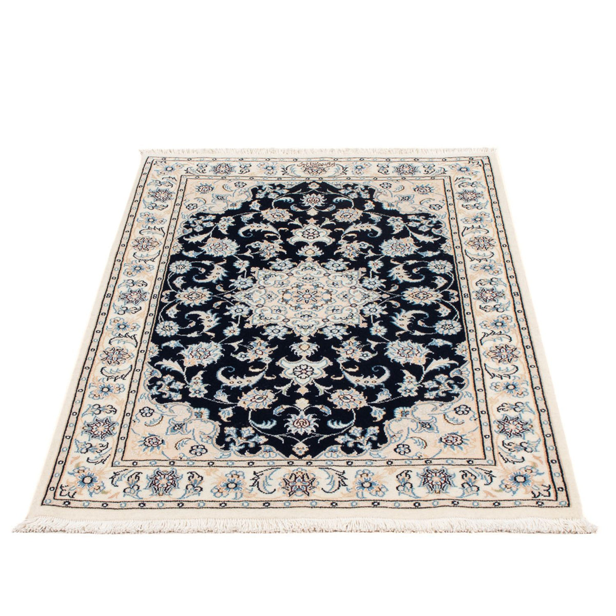 Alfombra Persa - Nain - Prima - 123 x 83 cm - azul oscuro
