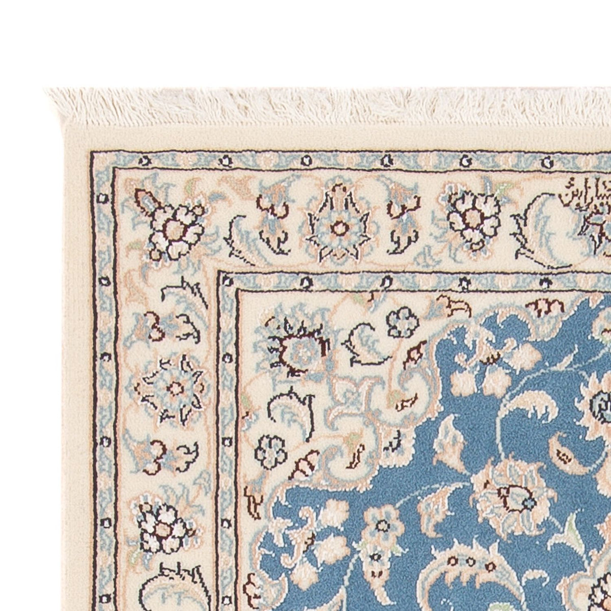 Alfombra Persa - Nain - Prima - 121 x 80 cm - azul claro