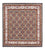 Alfombra de pasillo Alfombra persa - Clásica - 100 x 100 cm - azul oscuro