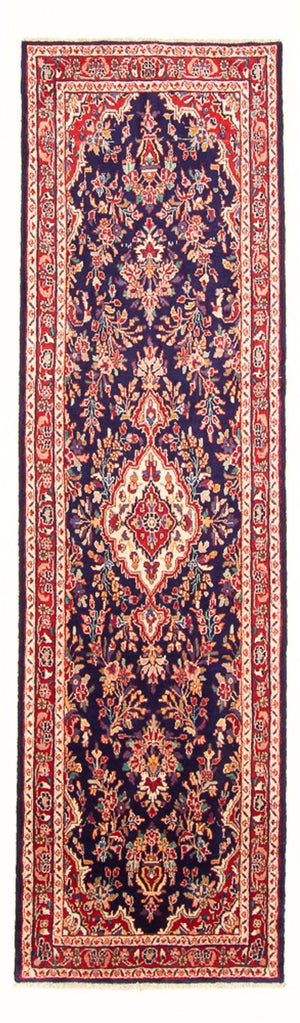 Alfombra de pasillo Alfombra persa - Nómada - 313 x 108 cm - azul oscuro