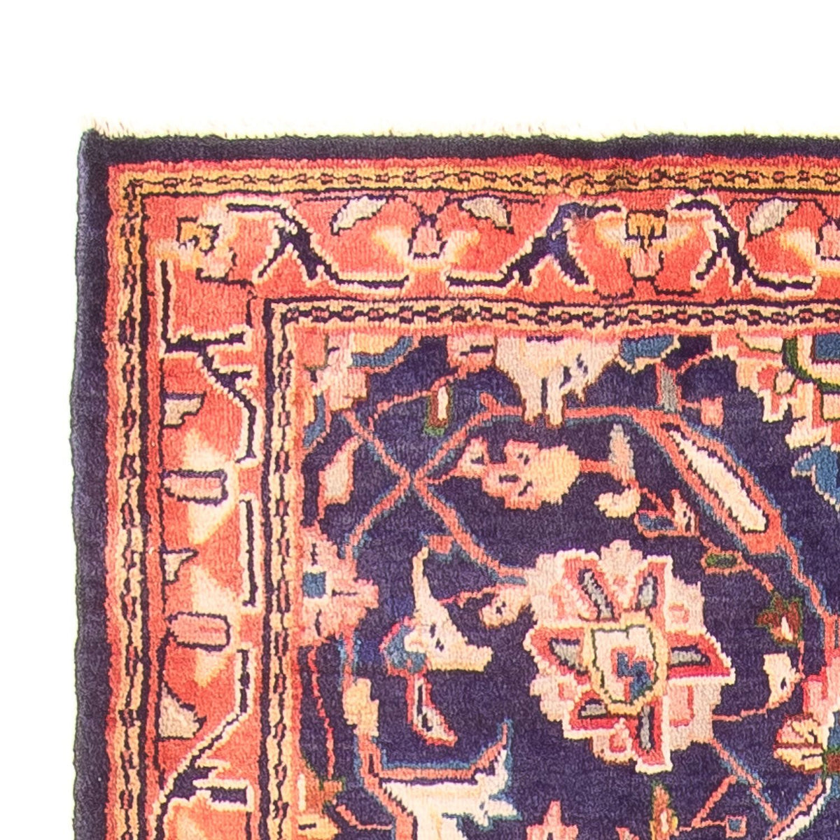 Alfombra de pasillo Alfombra persa - Bidjar - 306 x 118 cm - azul oscuro