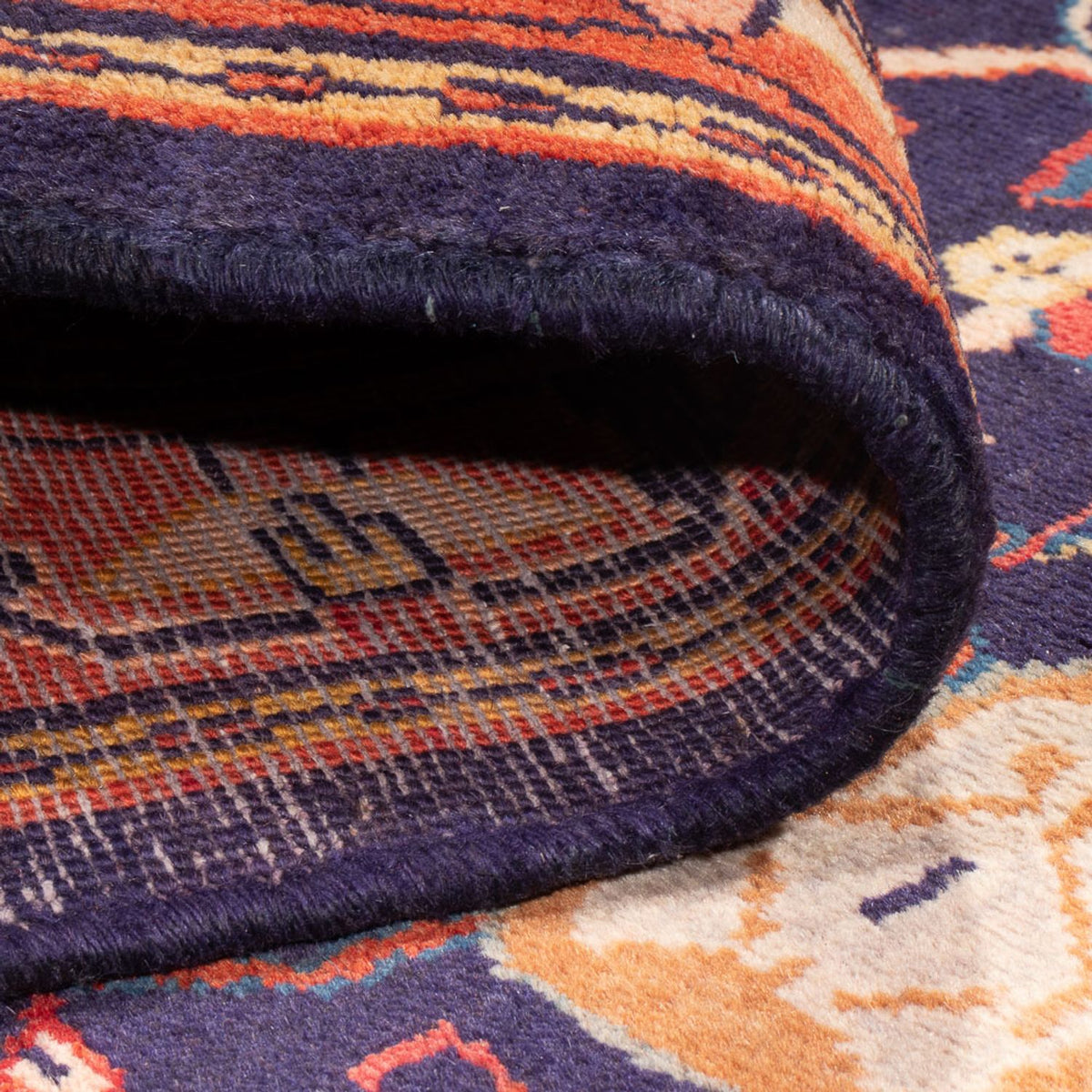 Alfombra de pasillo Alfombra persa - Bidjar - 306 x 118 cm - azul oscuro