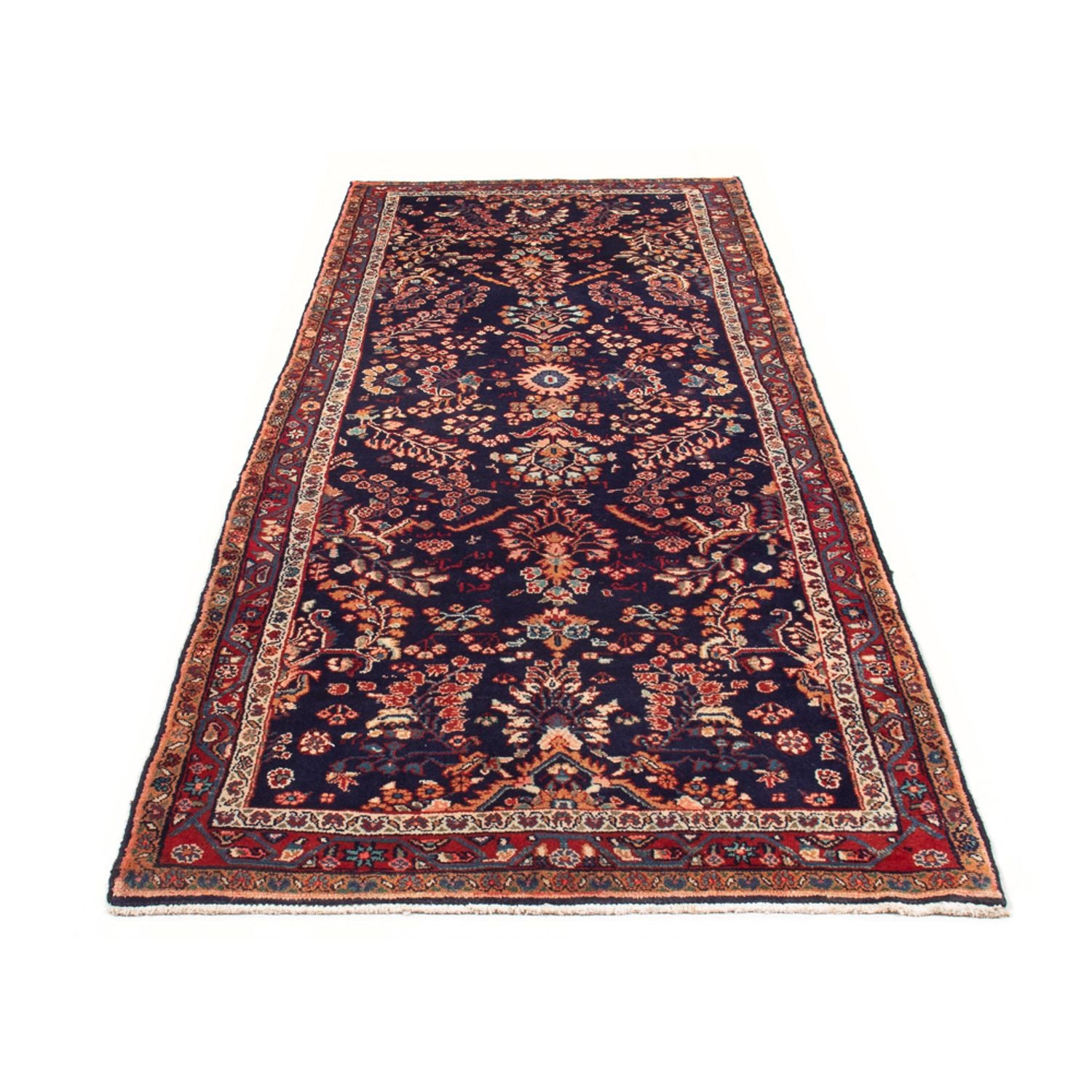 Alfombra de pasillo Alfombra persa - Clásica - 298 x 110 cm - azul oscuro