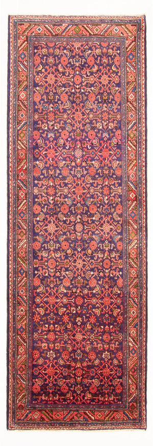 Alfombra de pasillo Alfombra persa - Nómada - 308 x 118 cm - azul oscuro