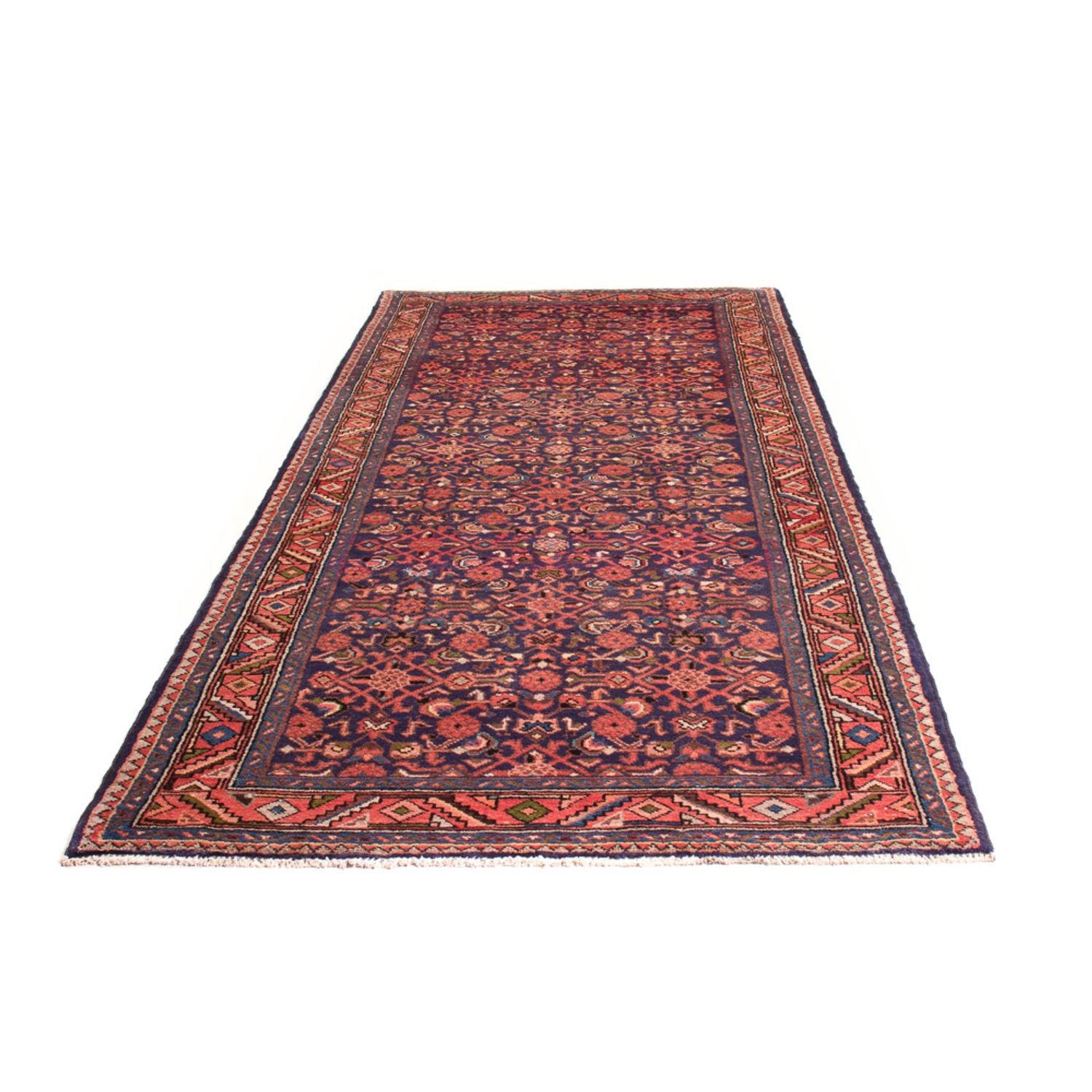 Alfombra de pasillo Alfombra persa - Nómada - 308 x 118 cm - azul oscuro
