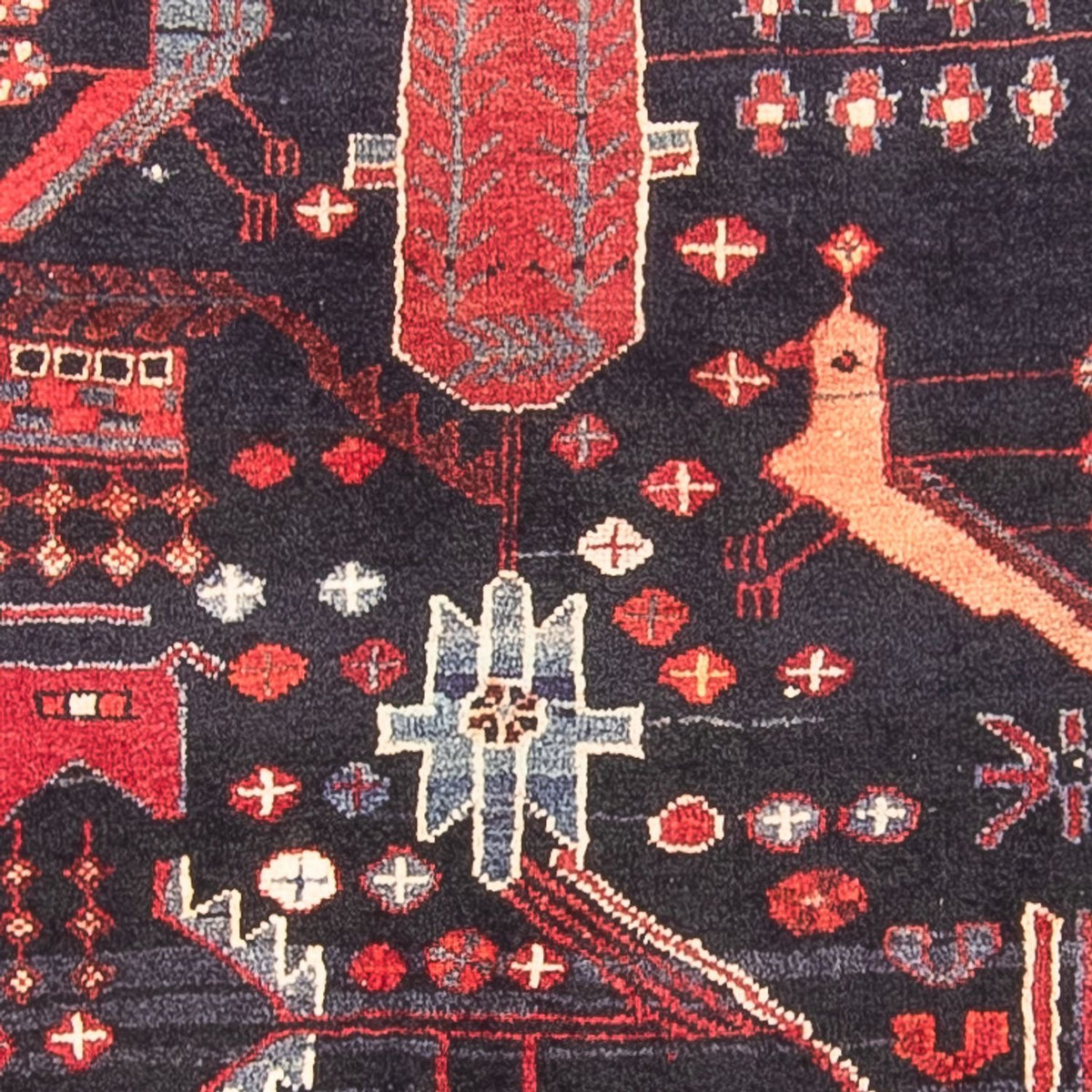 Alfombra de pasillo Alfombra persa - Nómada - 331 x 108 cm - azul oscuro