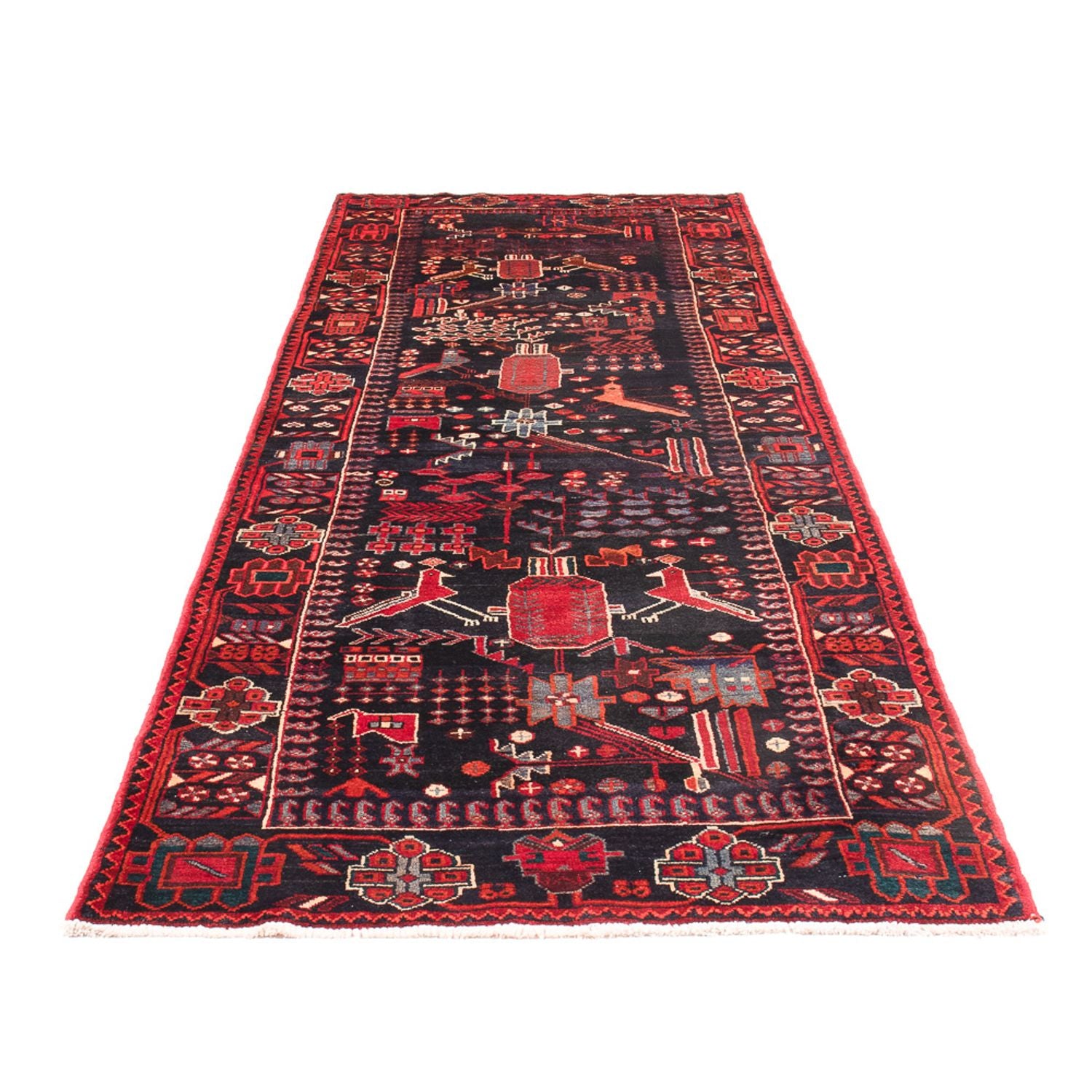 Alfombra de pasillo Alfombra persa - Nómada - 331 x 108 cm - azul oscuro