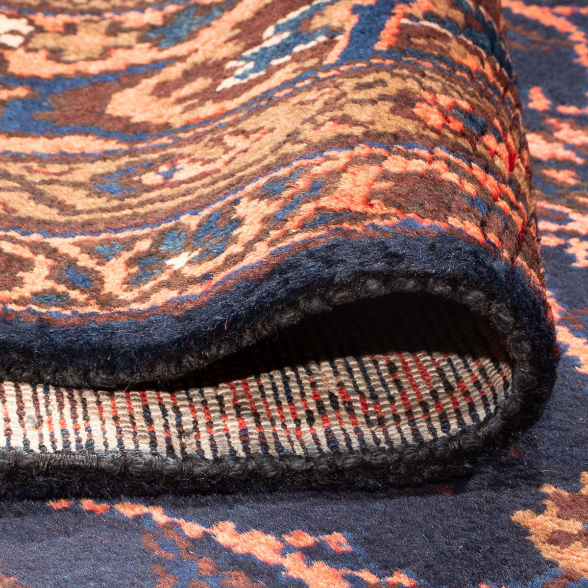 Alfombra de pasillo Alfombra persa - Nómada - 323 x 120 cm - azul oscuro