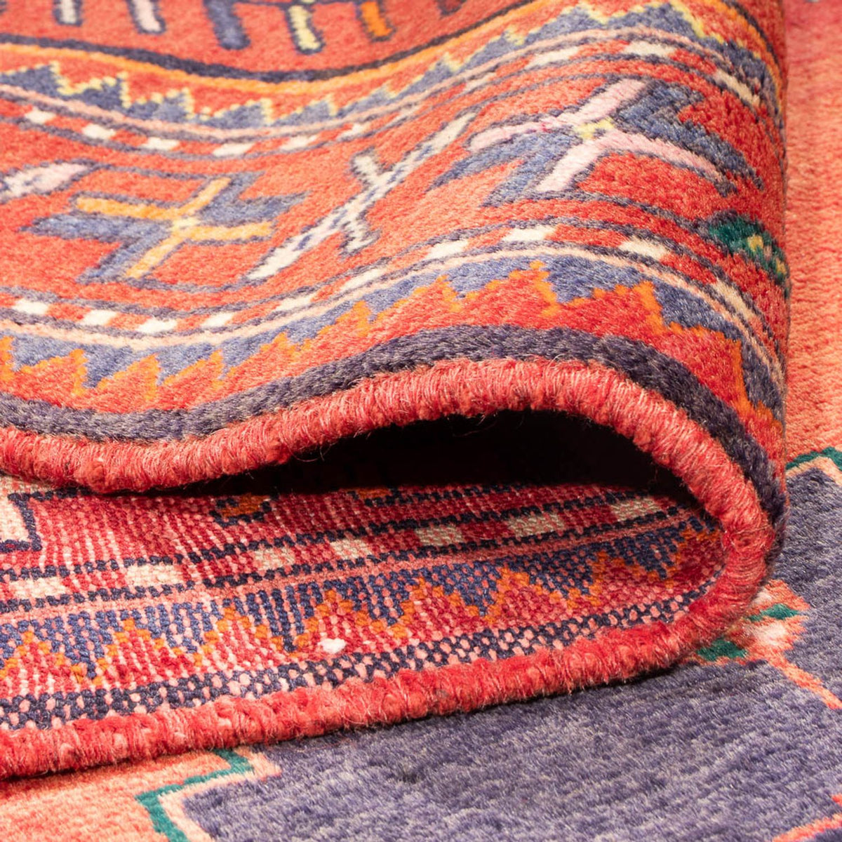 Alfombra de pasillo Alfombra persa - Nómada - 290 x 102 cm - rojo