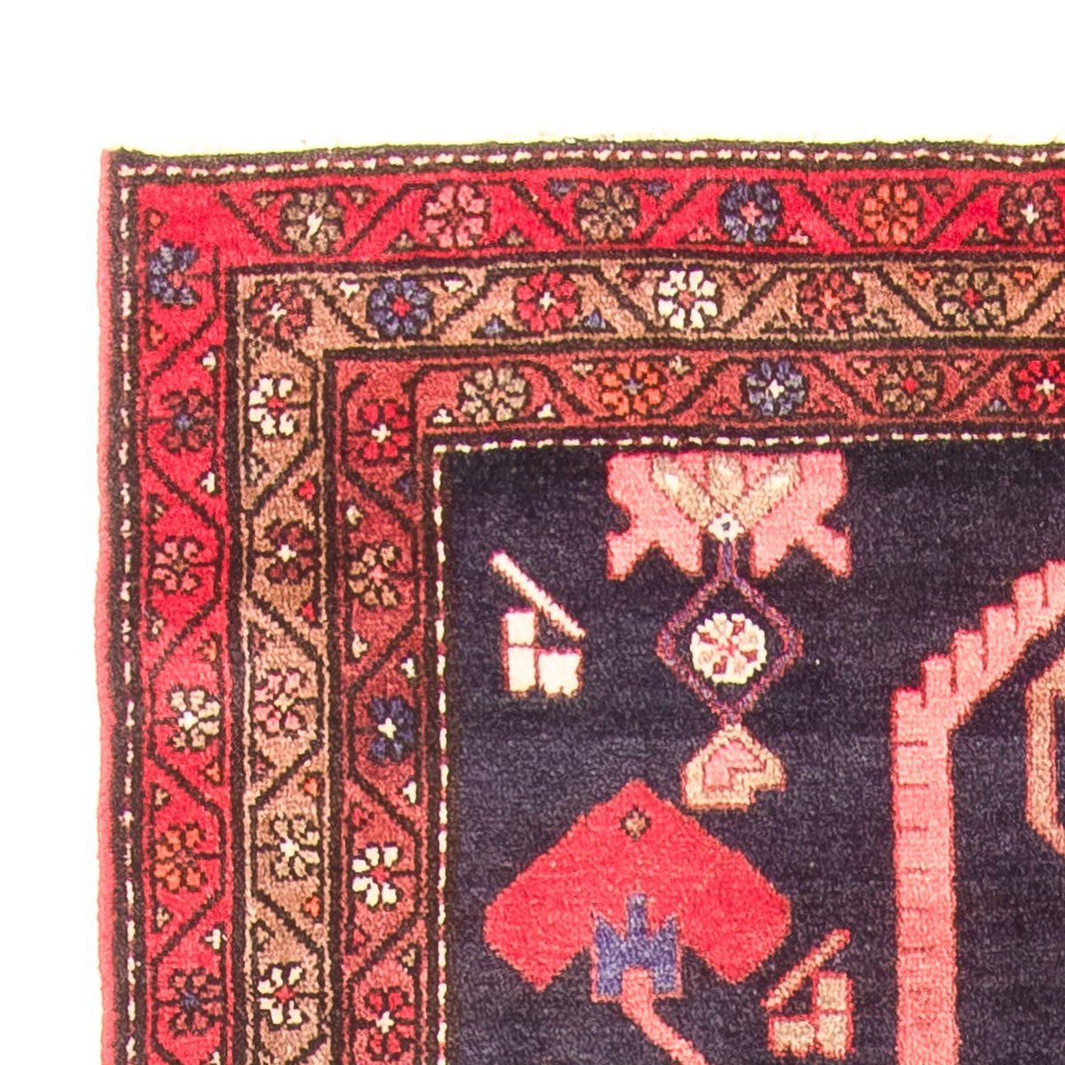 Alfombra de pasillo Alfombra persa - Nómada - 308 x 121 cm - azul oscuro