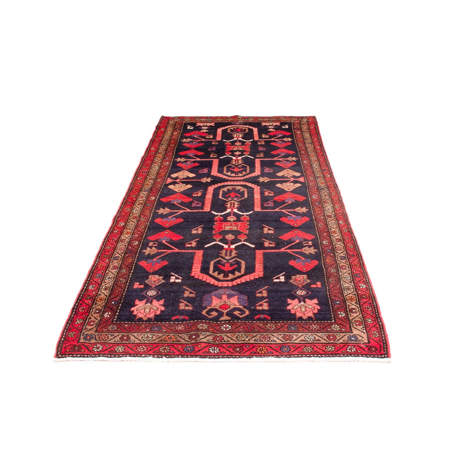 Alfombra de pasillo Alfombra persa - Nómada - 308 x 121 cm - azul oscuro