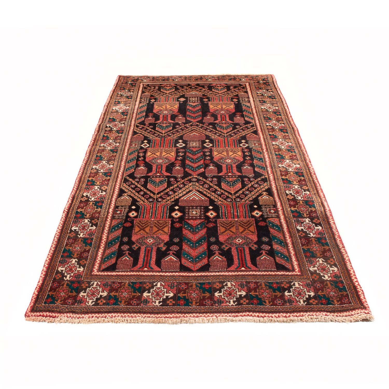 Alfombra de pasillo Alfombra persa - Nómada - 270 x 116 cm - azul oscuro