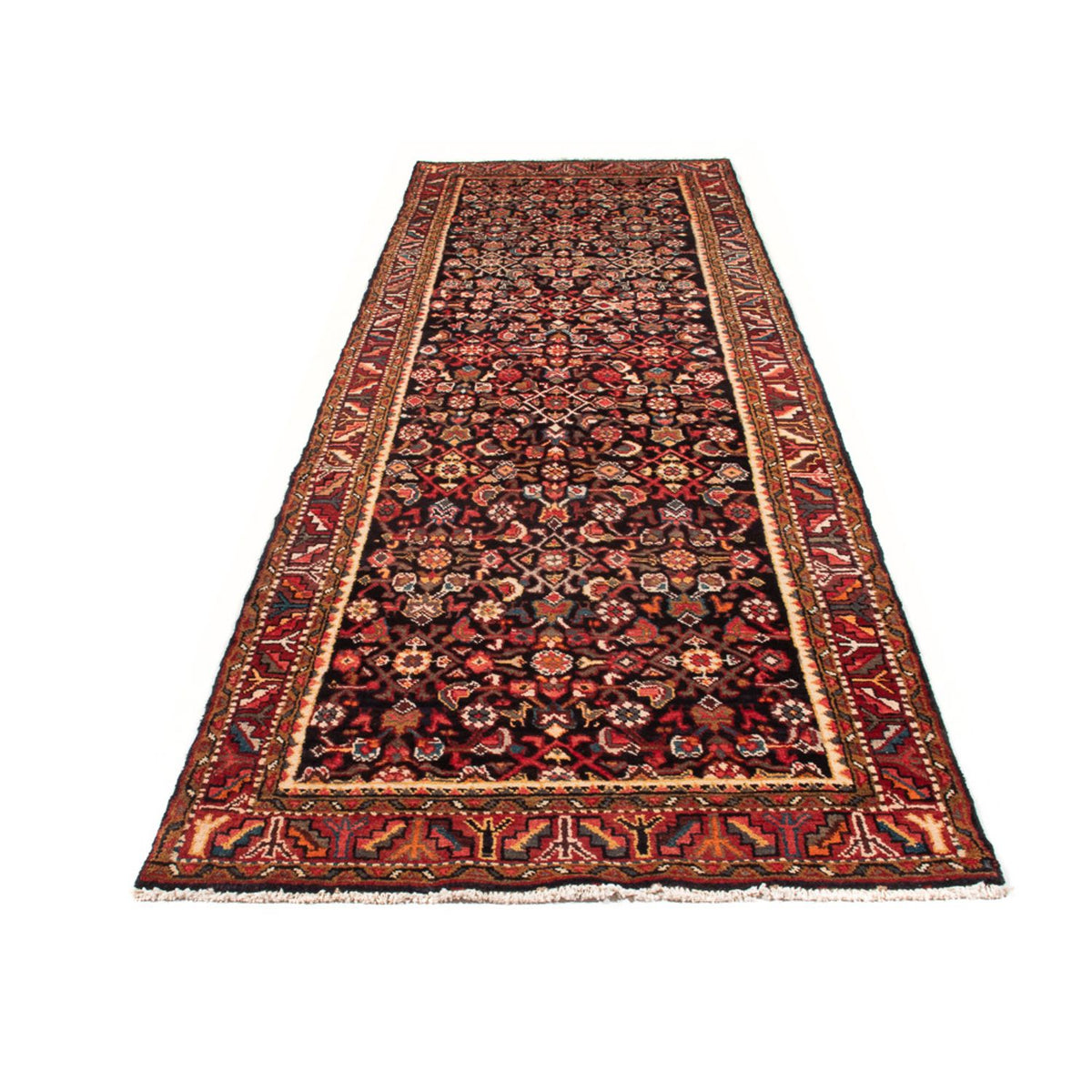 Alfombra de pasillo Alfombra persa - Nómada - 356 x 114 cm - azul oscuro