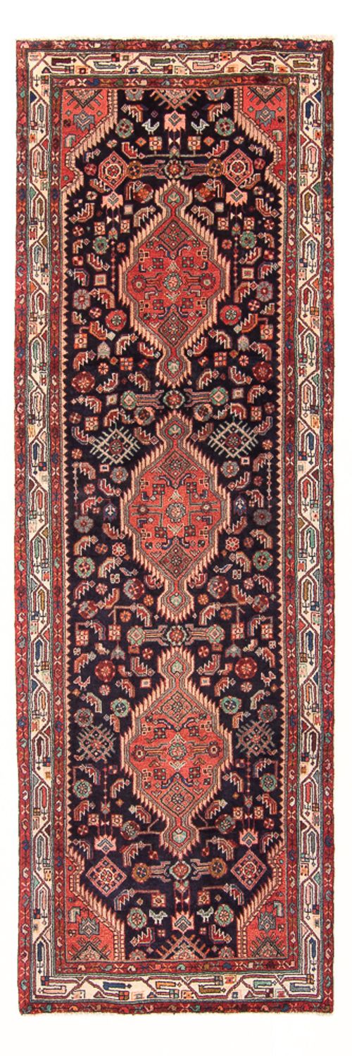 Alfombra de pasillo Alfombra persa - Nómada - 307 x 97 cm - azul oscuro